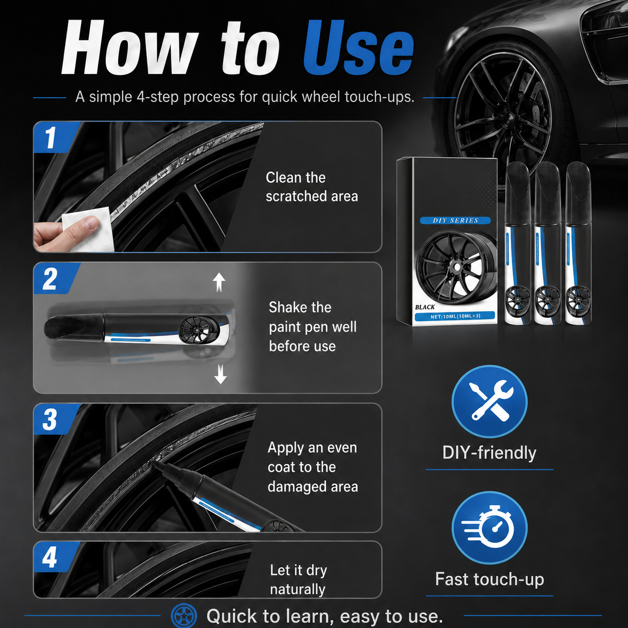 🖊️ Wheel Scratch Repair Pen
