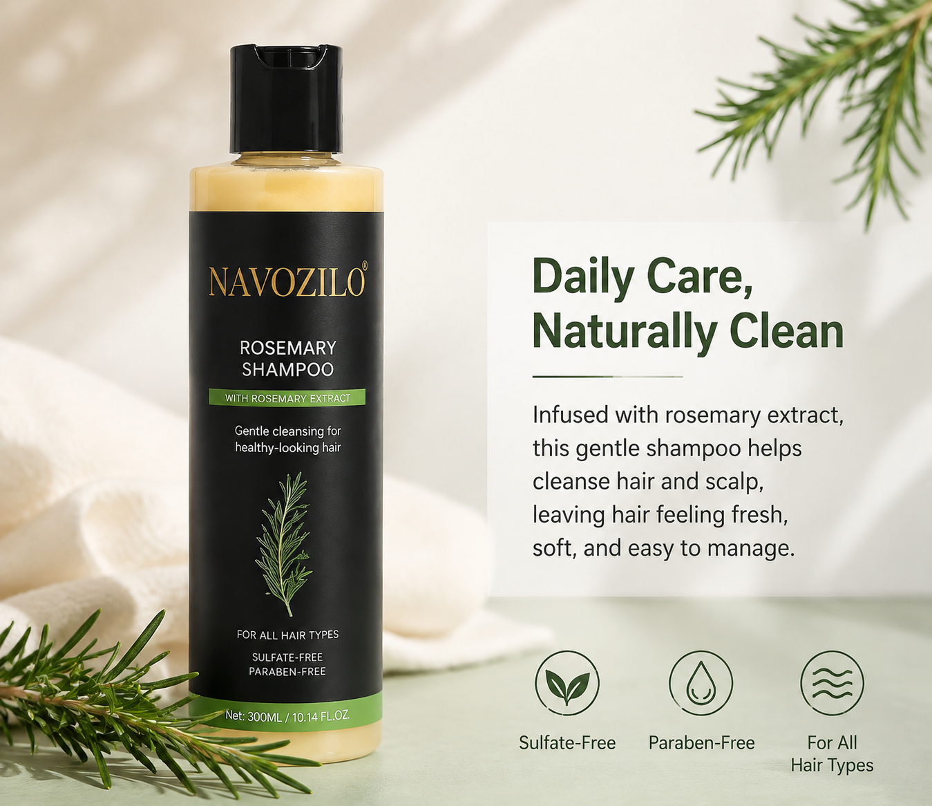 🏆🦦LAST DAY 50% OFF🏆 Official-Size Rosemary Keratin Scalp Shampoo| Full-size scalp care for thicker-looking, stronger-feeling hair.