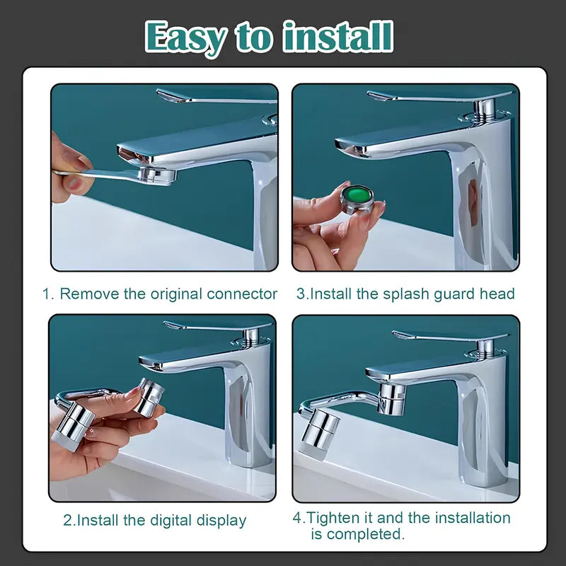 ⭐1080° Universal Faucet Aerator - Dual Mode & All-Angle Control