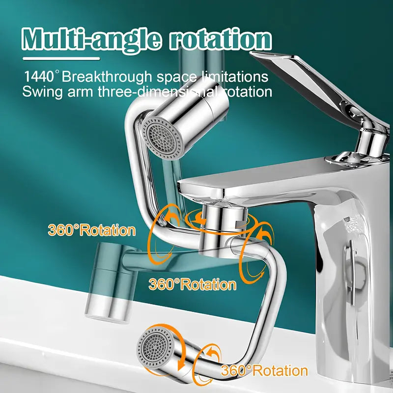 ⭐1080° Universal Faucet Aerator - Dual Mode & All-Angle Control