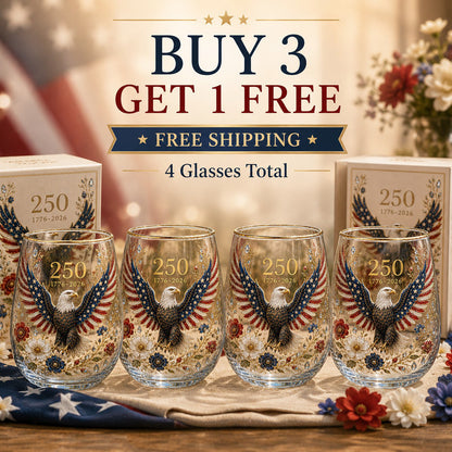 🦅America '250 Eagle Glass Tumbler